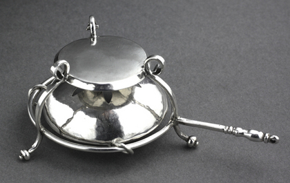 19th Century Dutch Miniature Silver Toy Chestnut Roaster